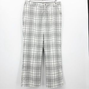 Nike 35x30 Tour Performance Dri-Fit Golf Pants Grey &
White Plaid Trousers